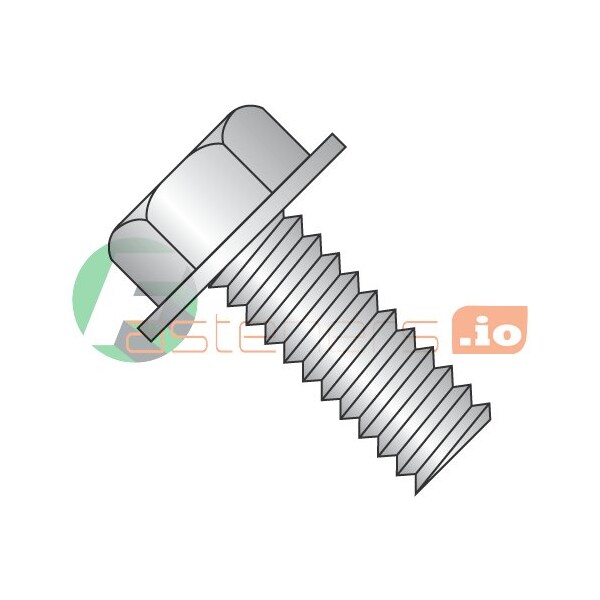 Newport Fasteners 1/4"-20 x 2 in Slotted Hex Machine Screw, Plain 18-8 Stainless Steel, 500 PK 857122 - main